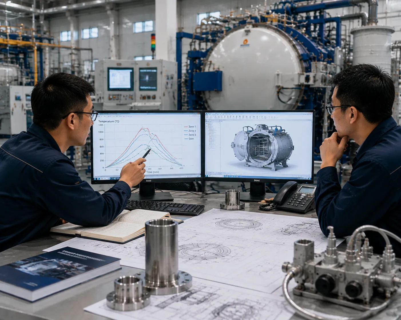Precision vacuum heat treatment furnace processing high performance alloy components