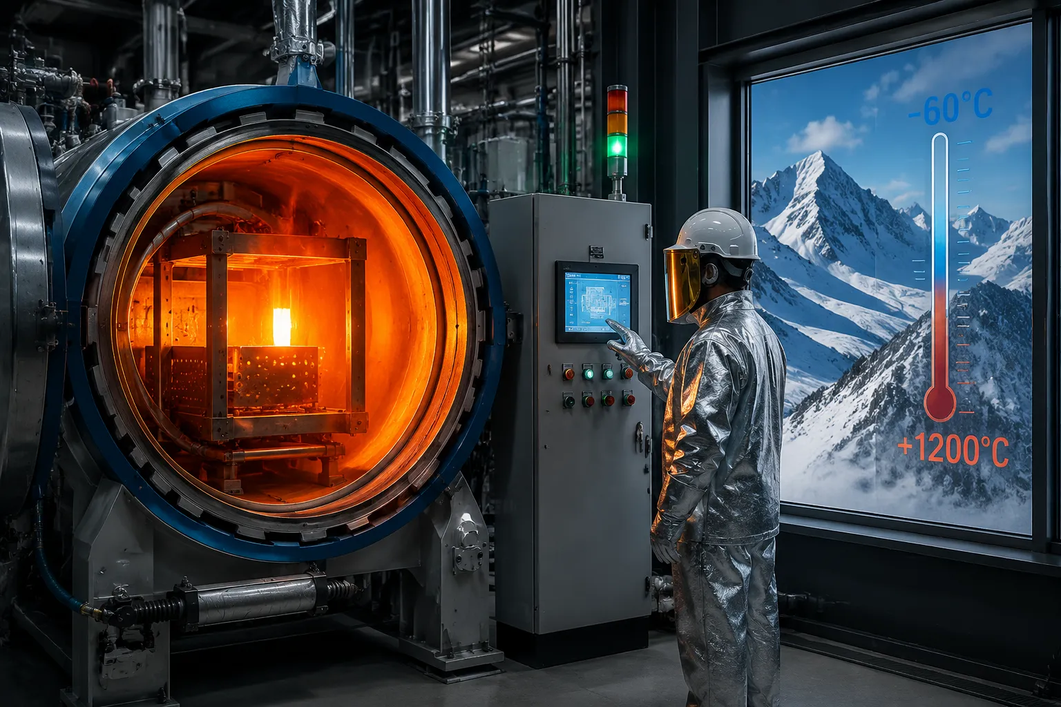 Advanced material thermal processing vacuum furnace chamber