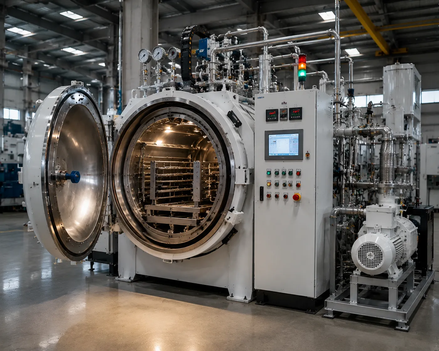Vacuum atmosphere control system for industrial annealing furnace
