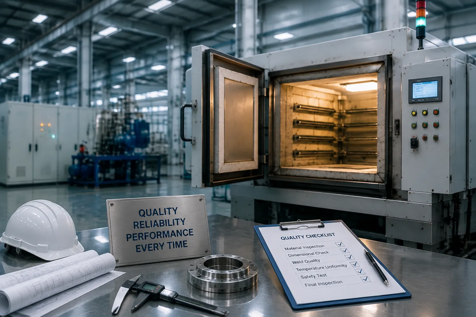 Haitem industrial furnace quality certification documents and factory inspection overview