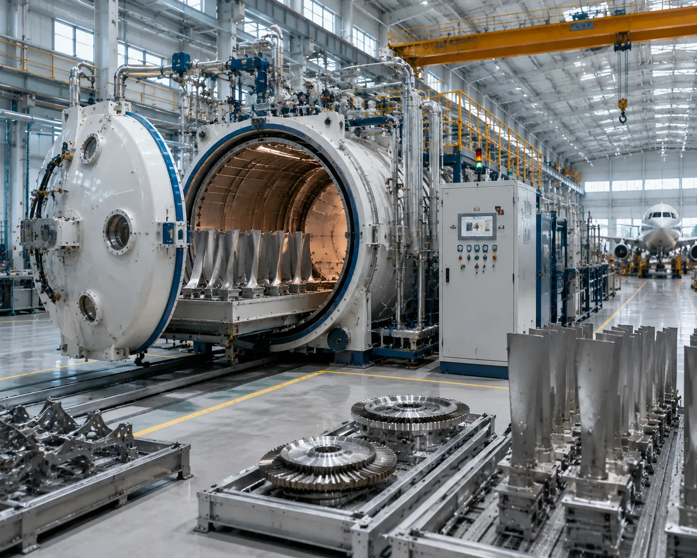 Aerospace titanium alloy precision solution annealing thermal processing furnace