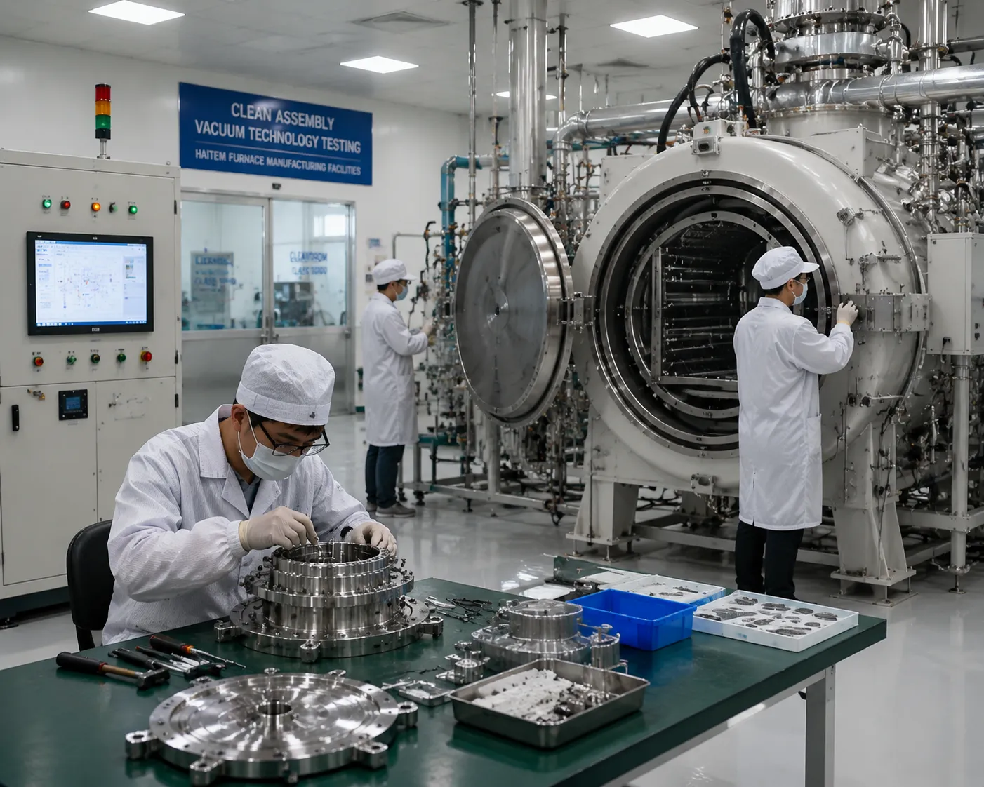 Haitem Furnace technical assembly floor showing high-temperature processing equipment