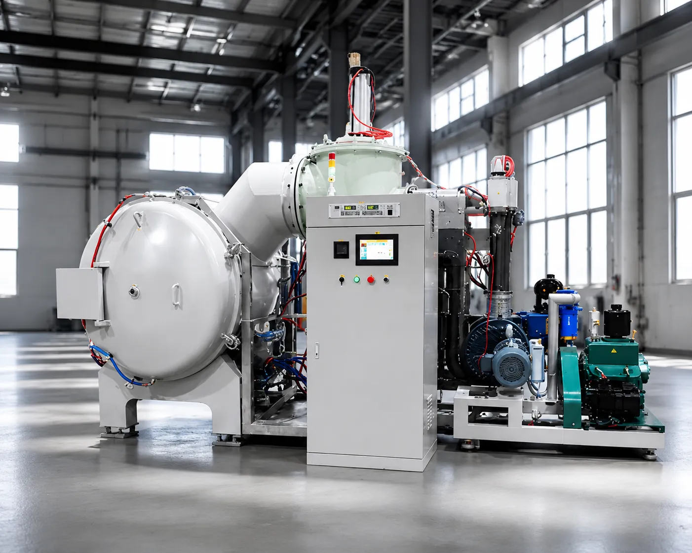 High-temperature vacuum sintering furnace case installation for powder metallurgy plant