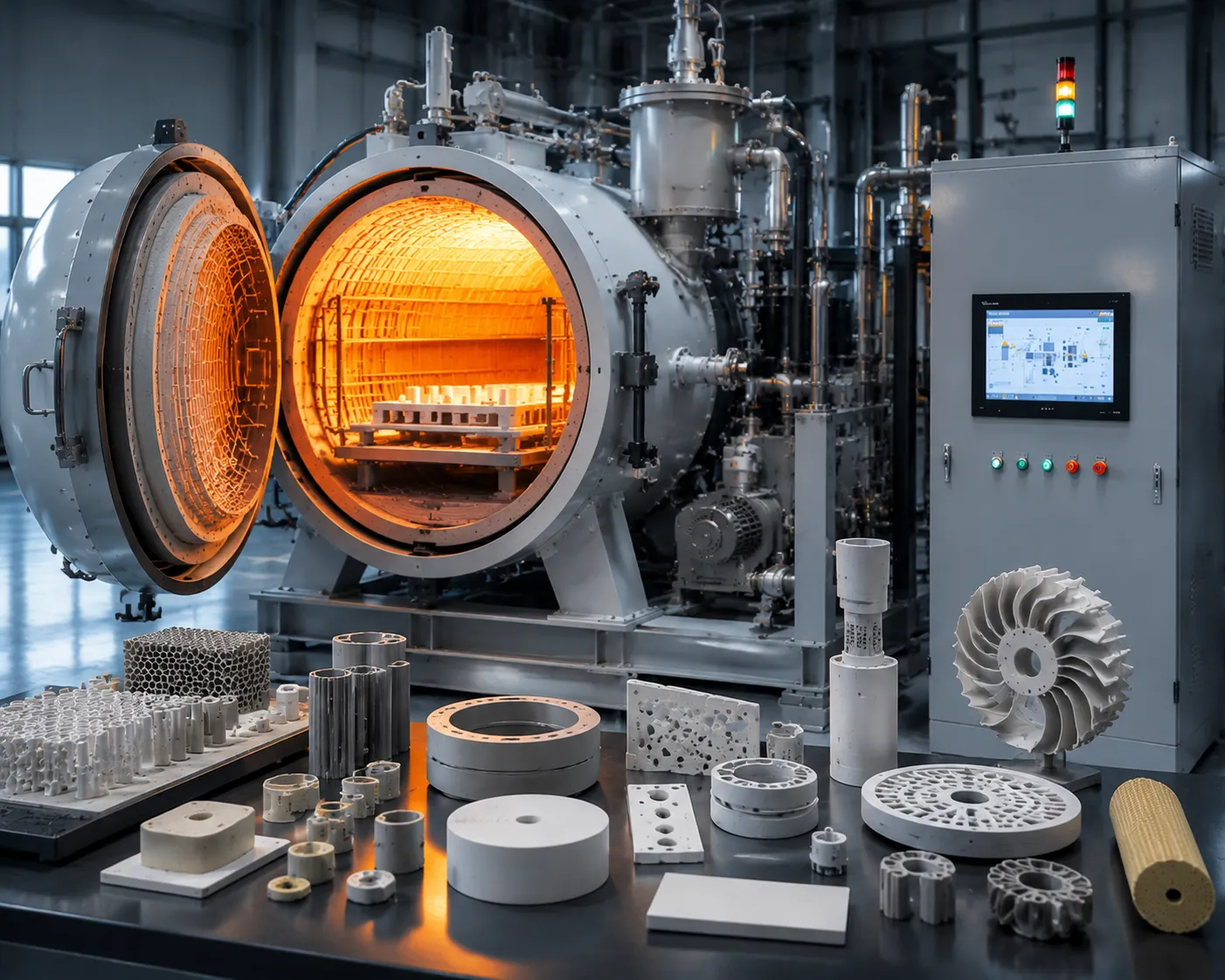Advanced technical ceramics sintering in high temperature furnace