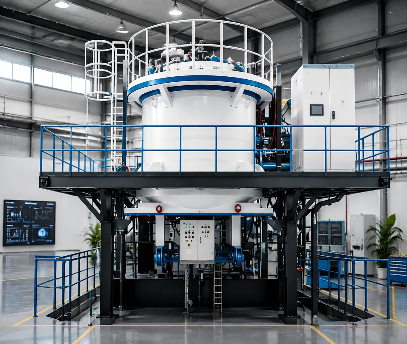Vertical Bottom Loading Vacuum Brazing Furnace layout