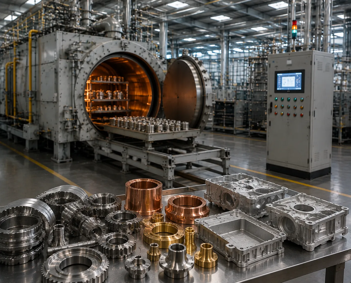 Bright annealing furnace for continuous copper and stainless tubing