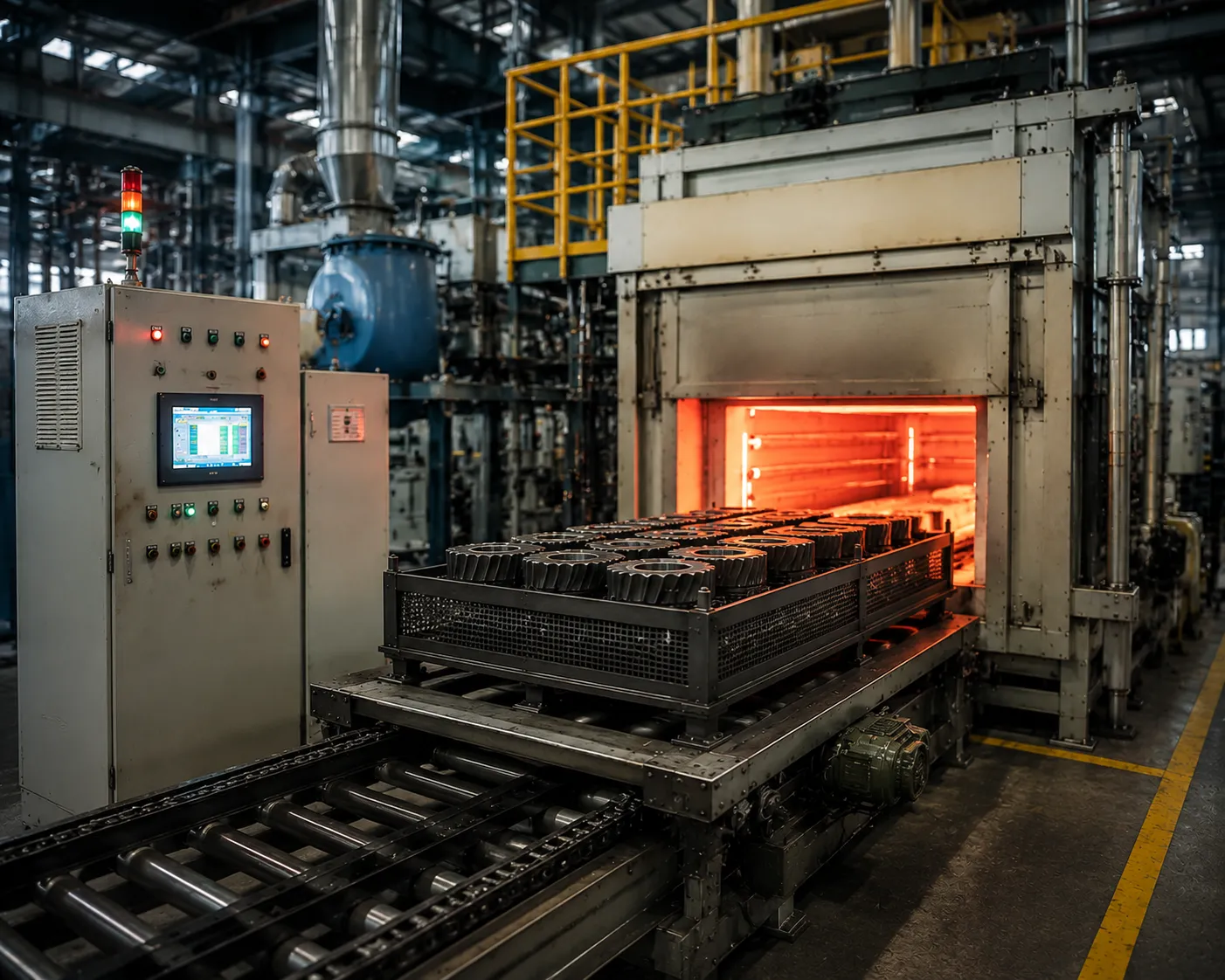 Quench and temper heat treatment line engineered by Haitem Furnace