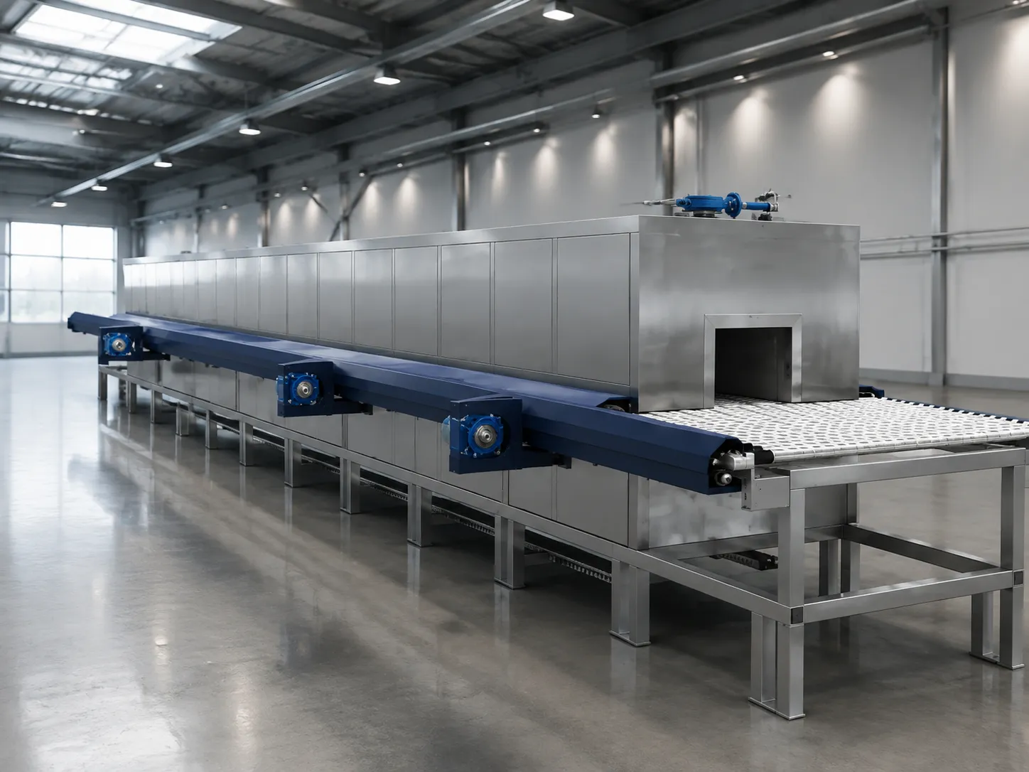 Multi stage continuous sintering line for powder metallurgy and MIM thermal processing