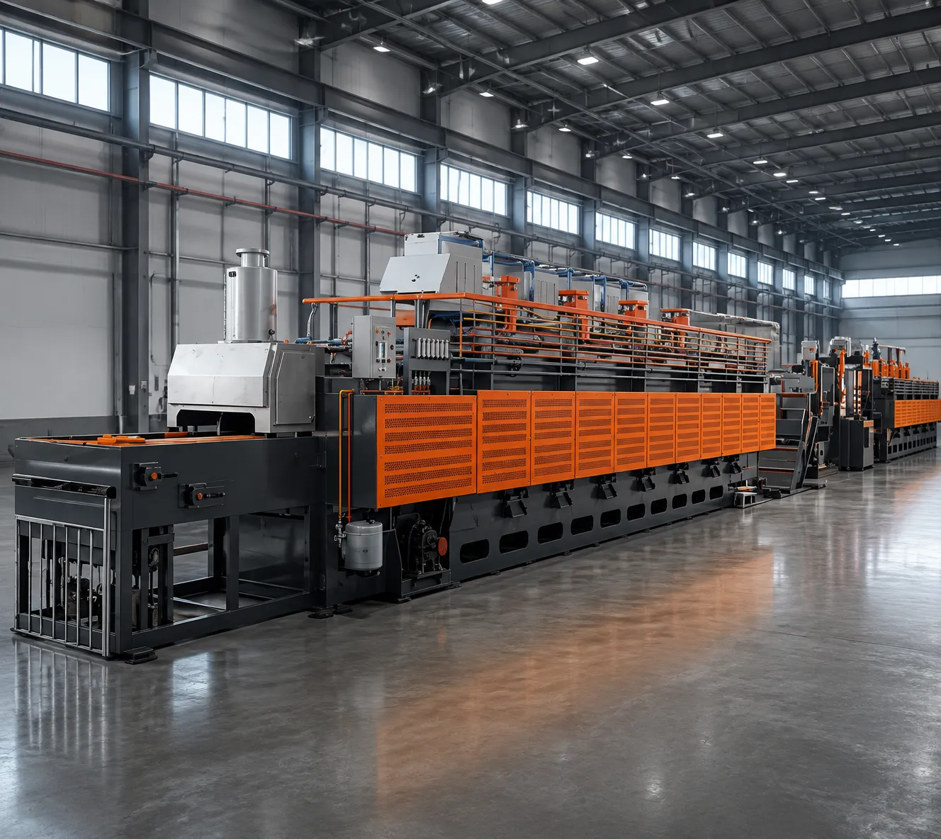 Continuous mesh belt brazing and bright annealing process for automotive components