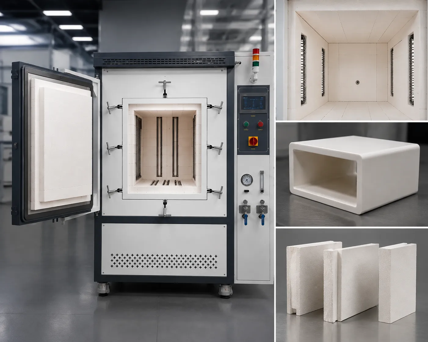 High Purity Alumina and Quartz Liner Custom Muffle Chamber