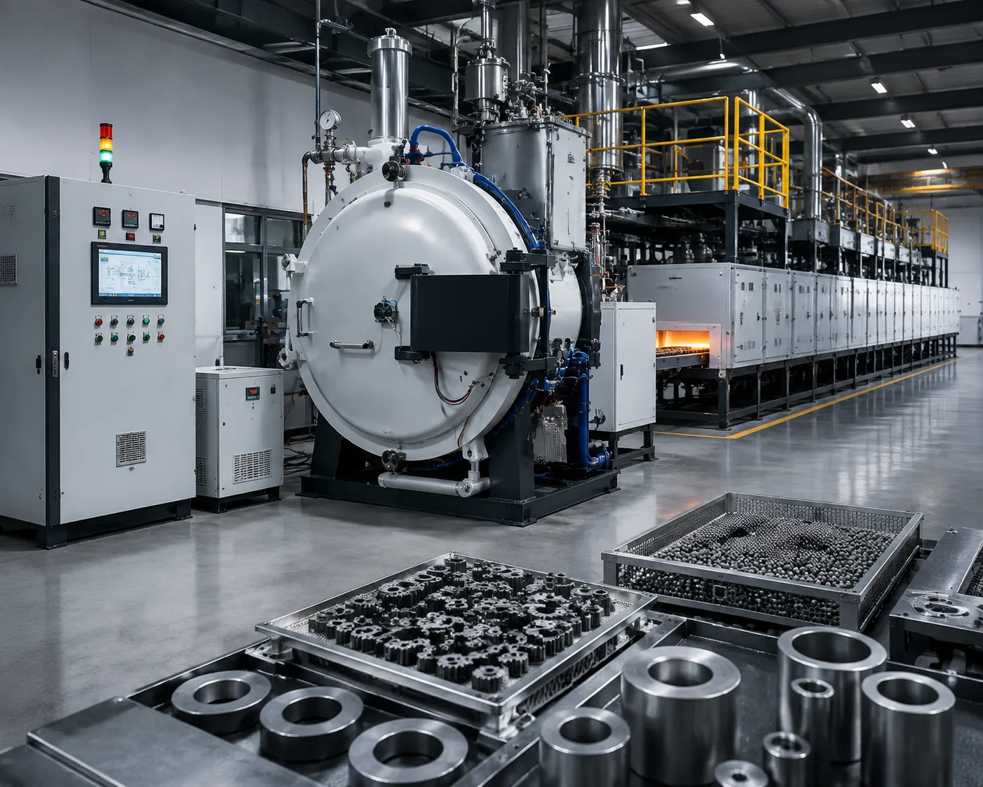Industrial continuous powder metallurgy sintering furnace line