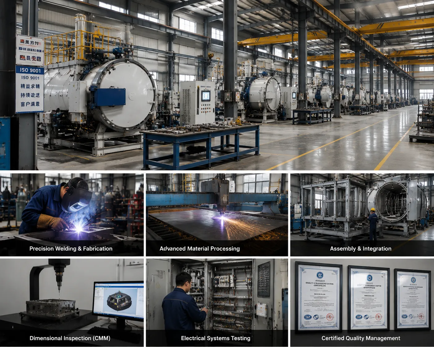 Haitem Furnace 15,000 square meter industrial furnace factory showing machining and thermal testing bays