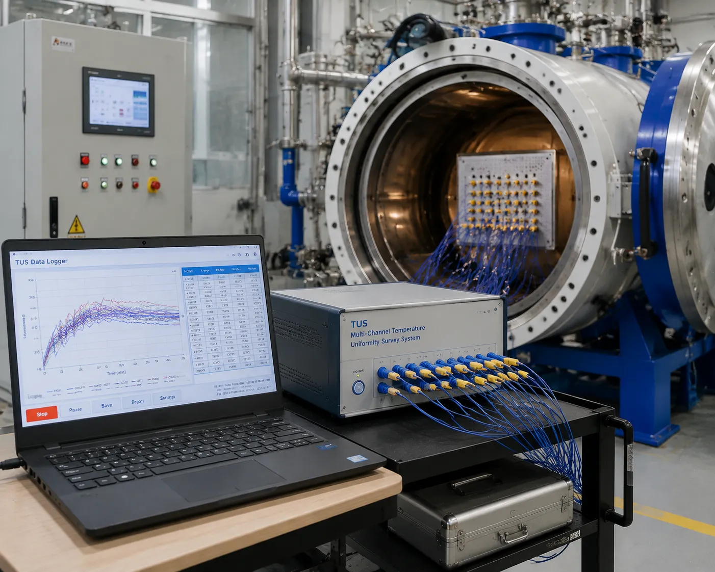 Multi-Channel Temperature Uniformity Survey equipment for furnace calibration