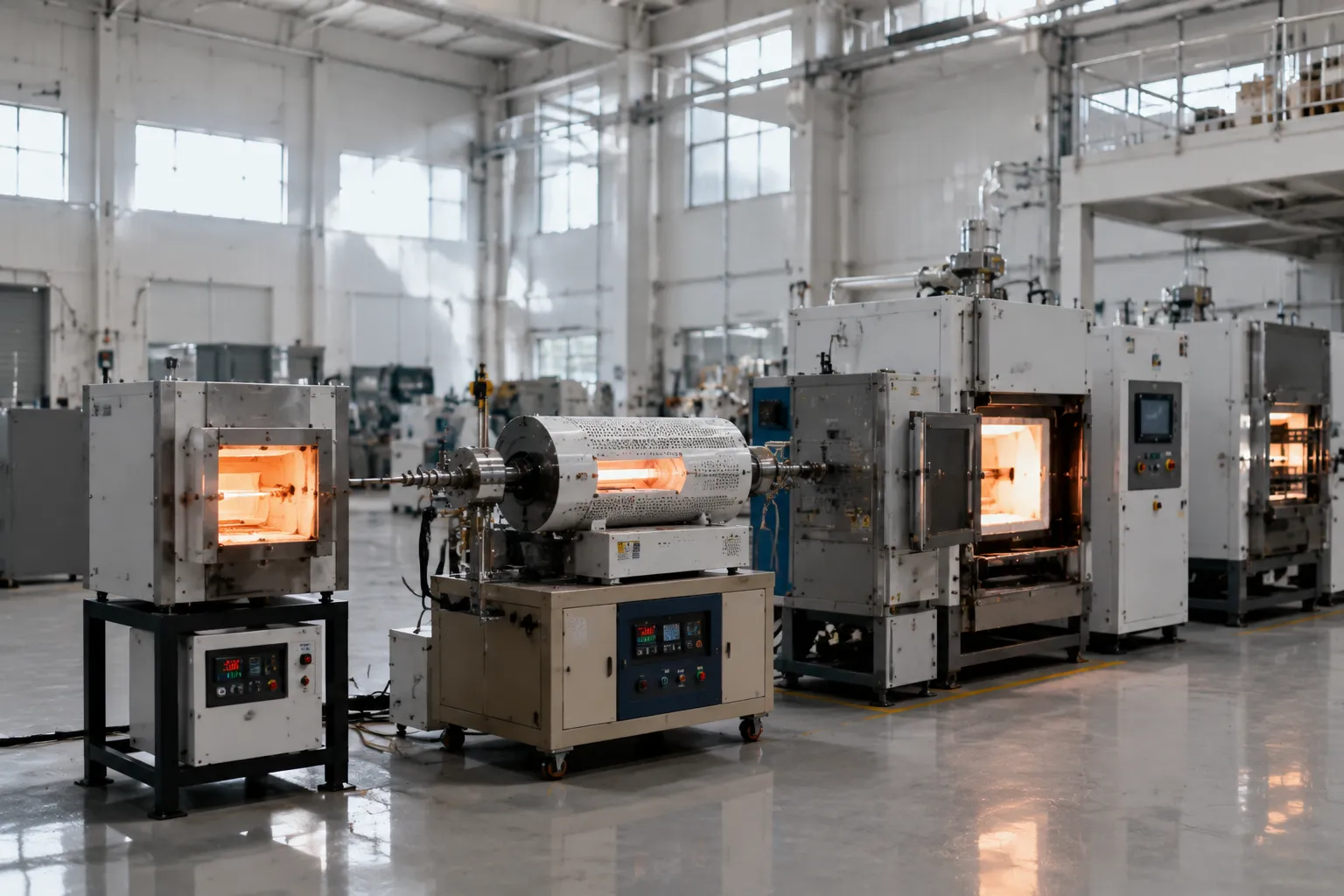 Laboratory tube furnace setup for semiconductor R&D thermal testing