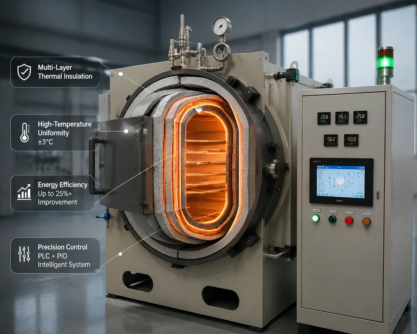 Haitem Furnace control interface and interior chamber structure preview