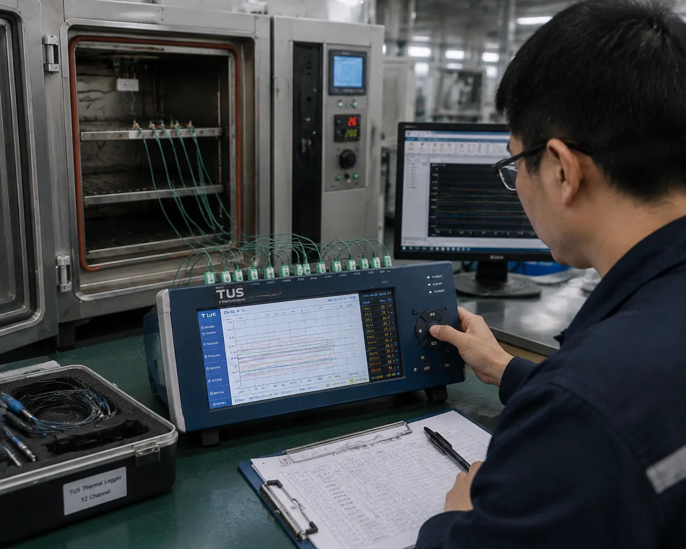Multi-channel temperature survey acquisition system