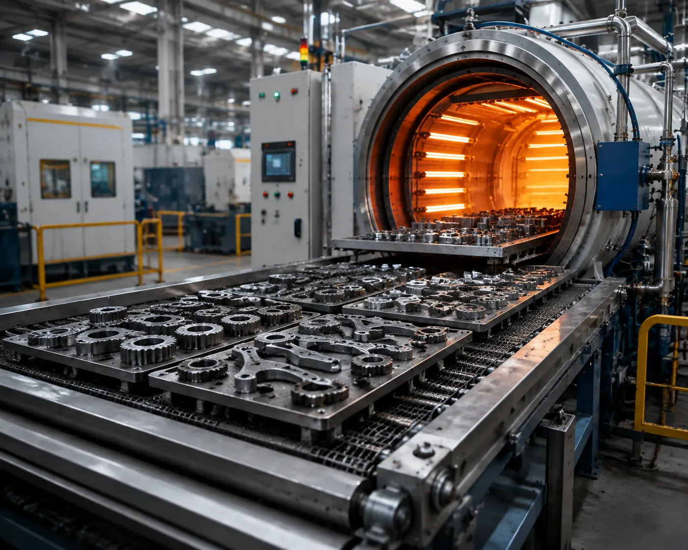 Automotive powder metallurgy parts continuous sintering system